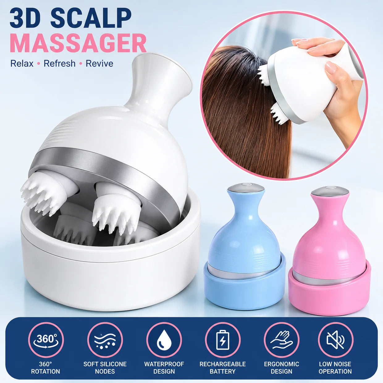 Electric Scalp Hair Growth Massager