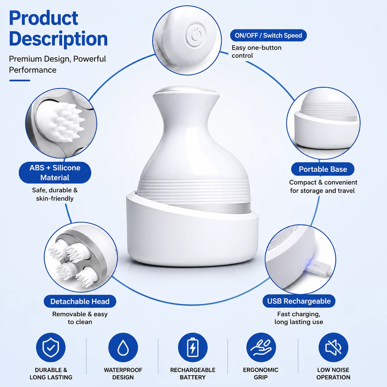 Electric Scalp Hair Growth Massager
